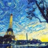 Cool Eiffel Tower Van Gogh Diamond Painting