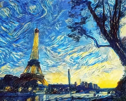 Cool Eiffel Tower Van Gogh Diamond Painting