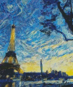 Cool Eiffel Tower Van Gogh Diamond Painting