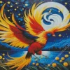 Cool Flying Phoenix Bird Diamond Painting