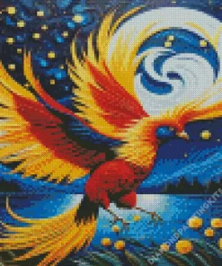 Cool Flying Phoenix Bird Diamond Painting