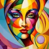 Cool Geometric Face Diamond Painting