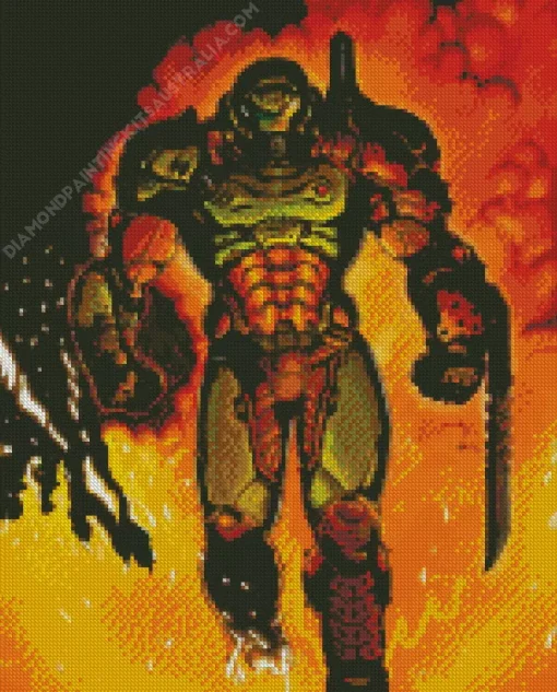 Doomguy Doom Character Diamond Painting