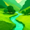 Easy Green Forest Diamond Painting