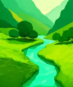 Easy Green Forest Diamond Painting