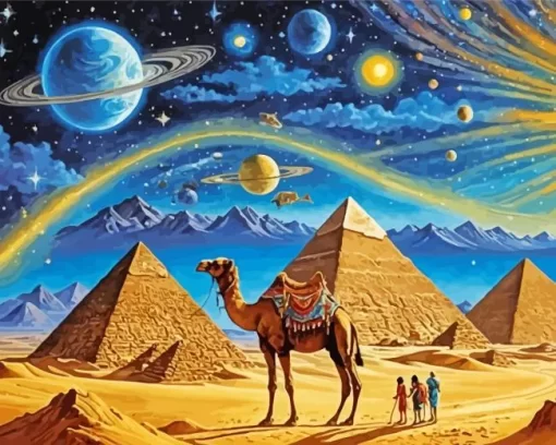 Egypt Camels Art Diamond Painting