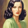 Elegant Lady With Green Eyes Diamond Painting