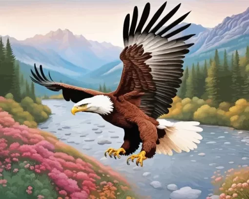 Flying Eagle Diamond Painting