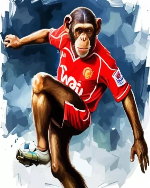 Football Monkey Diamond Painting