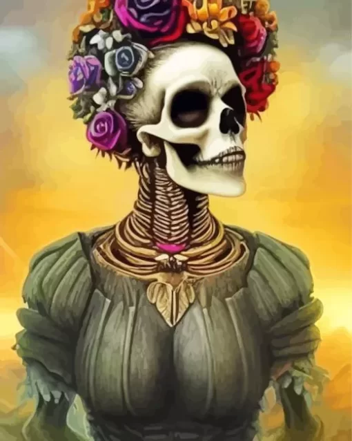 Frida Kahlo Skull Art Diamond Painting