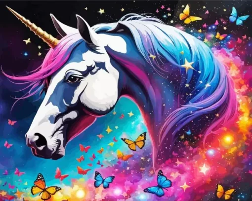 Galaxy Unicorn Diamond Painting