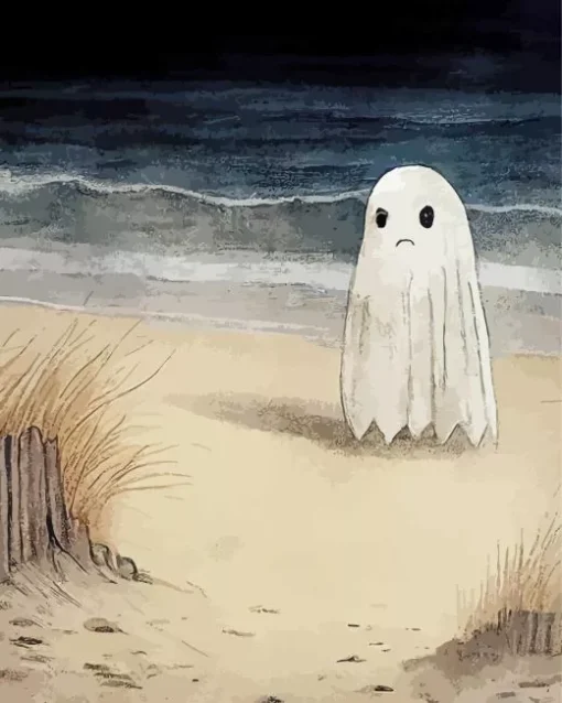 Ghost At The Beach Art Diamond Painting