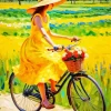 Girl In Yellow Art Diamond Painting