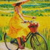 Girl In Yellow Art Diamond Painting