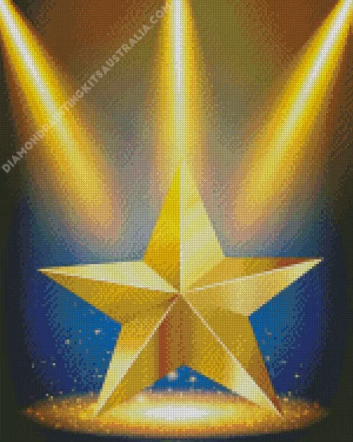 Golden Star Diamond Painting