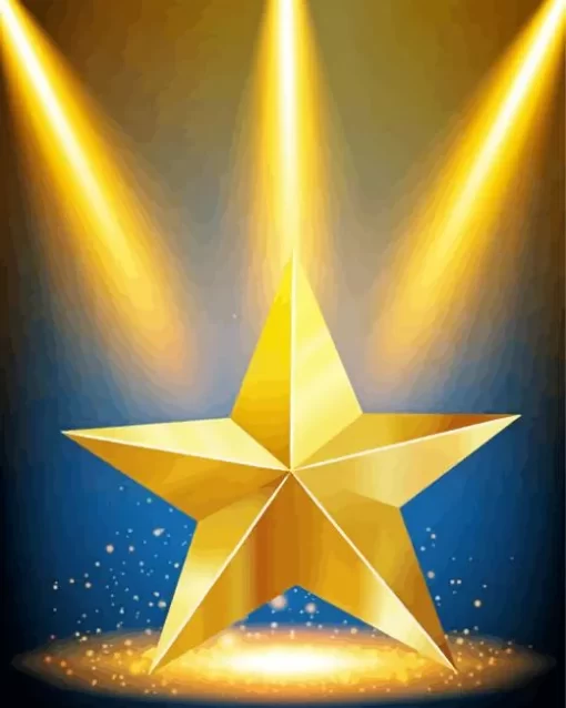 Golden Star Diamond Painting