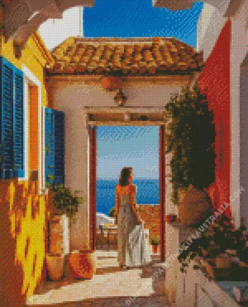 Greece Girl Art Diamond Painting