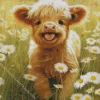 Happy Fluffy Cow Diamond Painting