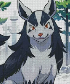 Mightyena Pokemon Art Diamond Painting