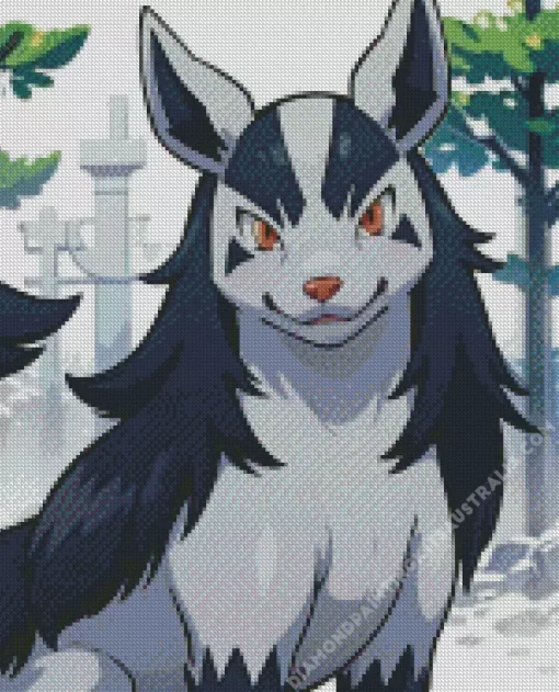 Mightyena Pokemon Art Diamond Painting