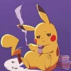 Pikachu Smoking Diamond Painting