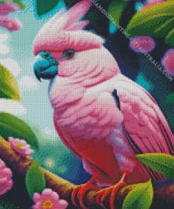 Pink Parrot Diamond Painting