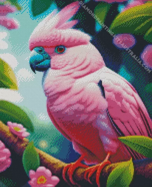 Pink Parrot Diamond Painting