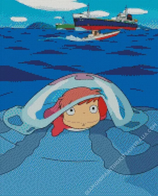 Ponyo Anime Diamond Painting