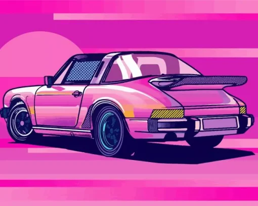 Porsche Illustration Diamond Painting