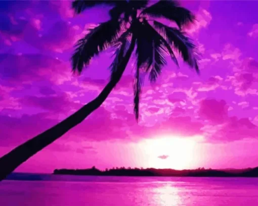 Purple Sunset Diamond Painting