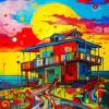 Rainbow House Kandinsky Art Diamond Painting