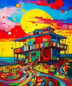 Rainbow House Kandinsky Art Diamond Painting