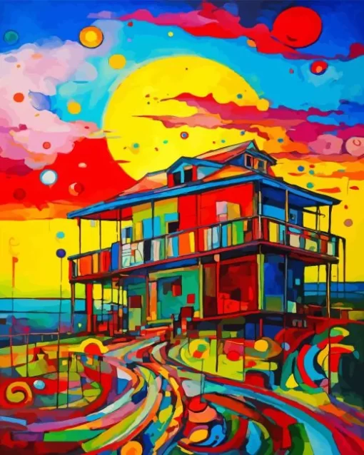 Rainbow House Kandinsky Art Diamond Painting