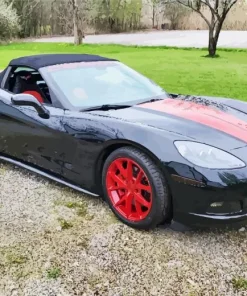 Red And Black Corvette Diamond Painting