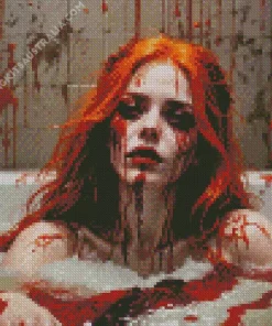 Scary Lady In Bathtub Diamond Painting