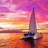 Sunset Boat Diamond Painting