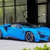 Super Blue Car Diamond Painting