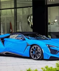 Super Blue Car Diamond Painting