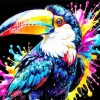 Toucan Splatter Diamond Painting