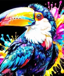 Toucan Splatter Diamond Painting