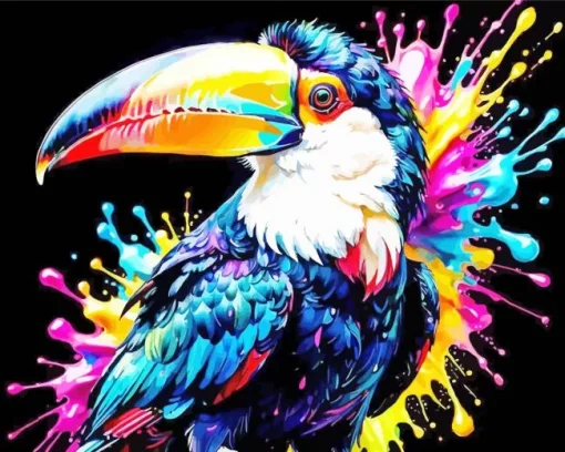 Toucan Splatter Diamond Painting