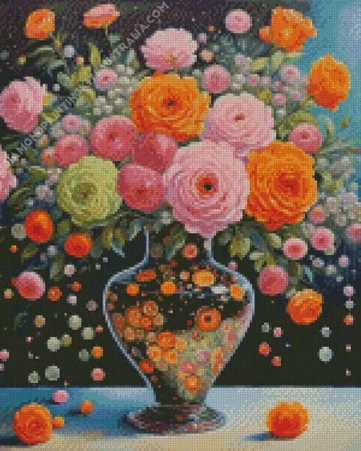 Vase And Flowers Diamond Painting