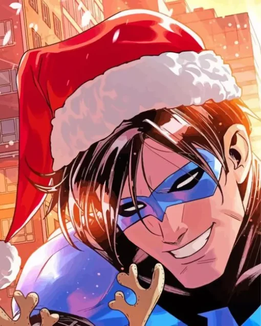 Aesthetic Dick Grayson Christmas Art Diamond Painting