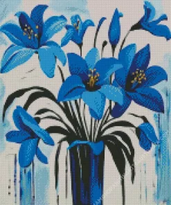 Blue Lilies Art Diamond Painting