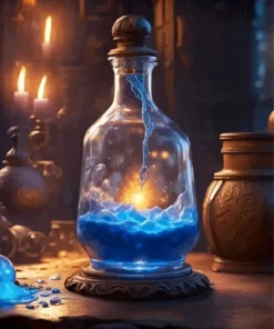 Blue Potion Bottle Diamond Painting