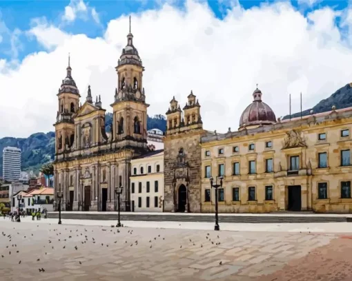 Bogota Plaza De Bolivar Diamond Painting