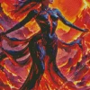 Burning Lava Woman Diamond Painting