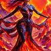 Burning Lava Woman Diamond Painting