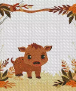 Cartoon Boar Baby Diamond Painting