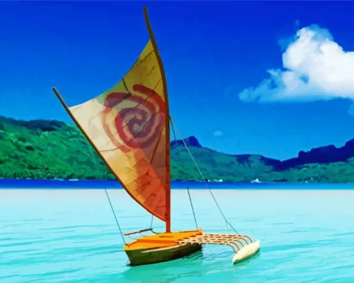 Moana Boat Diamond Painting